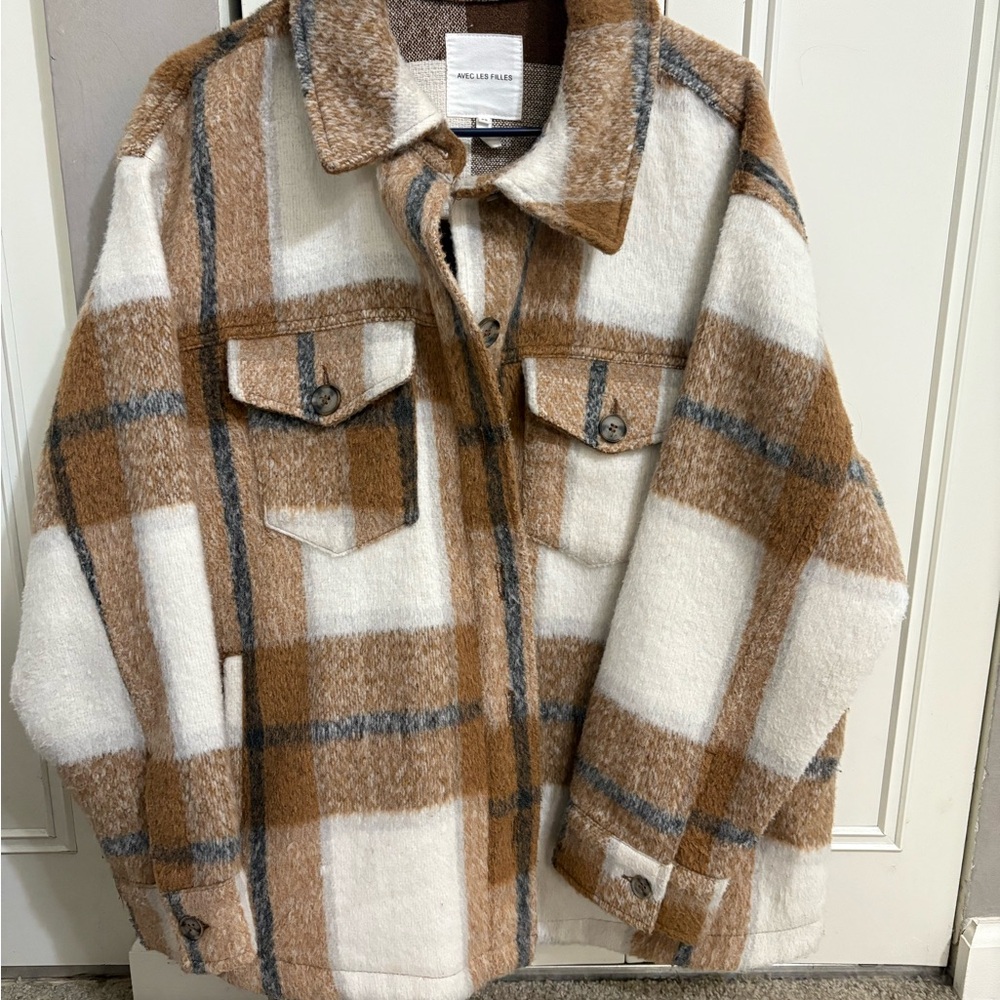 Avocado Les Plaid Wool-Blend Jacket